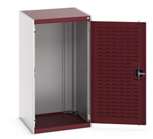 40019092.** cubio cupboard with louvre doors. WxDxH: 650x650x1200mm. RAL 7035/5010 or selected